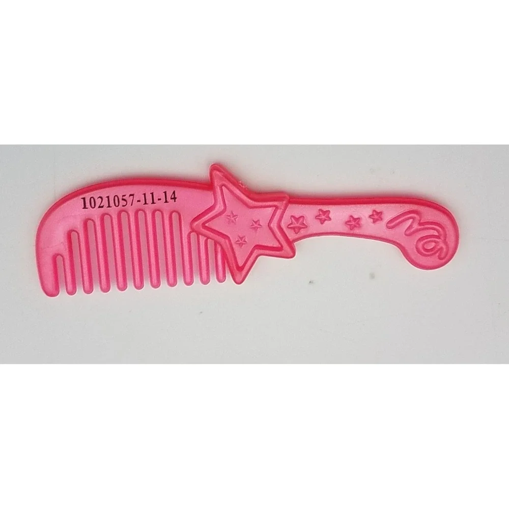 Vintage Li'l Little Miss Makeup MAGIC‎ HAIR 1980s PINK STAR HAIR COMB Barbie